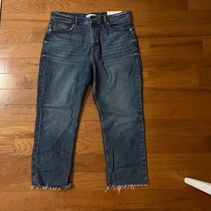 Loft high waist straight crop jeans 31
